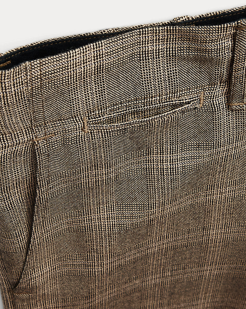 Checked Wool Twill Officer's Trouser Grey Multi