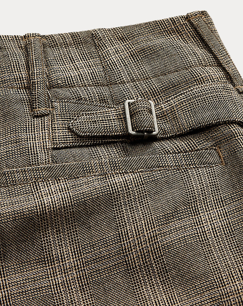 Checked Wool Twill Officer's Trouser Grey Multi