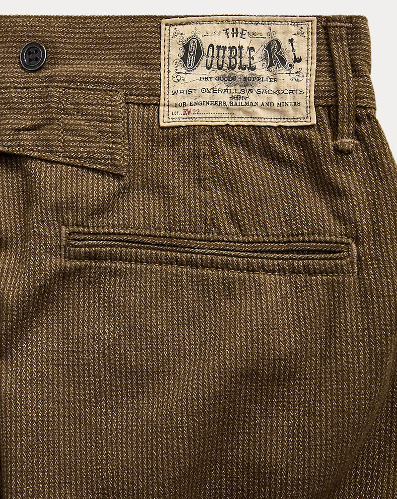 Striped Twill Trouser Vintage Brown