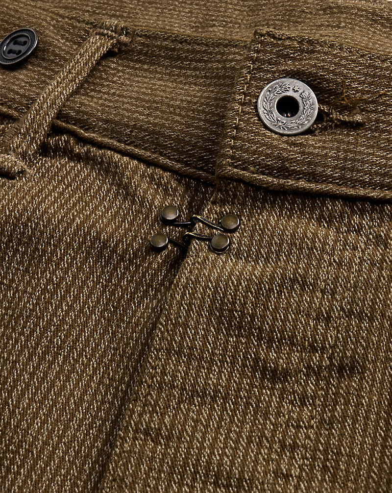 Striped Twill Trouser Vintage Brown