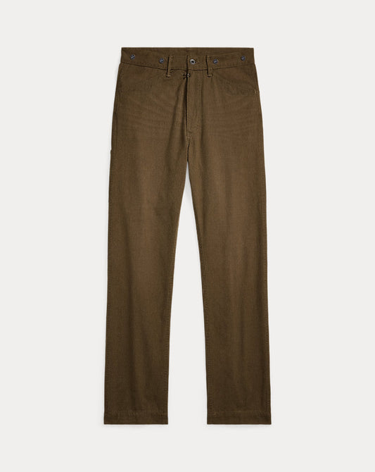 Striped Twill Trouser Vintage Brown