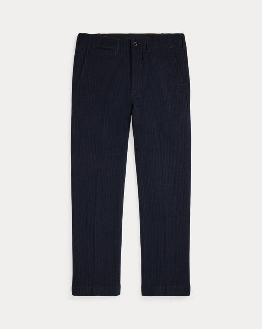Jacquard-Knit Officer's Trouser Navy Multi