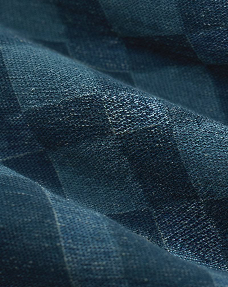Indigo Plaid-Print Jersey Short Indigo Multi