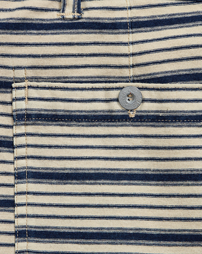 Indigo Striped Jersey Short Cream Multi