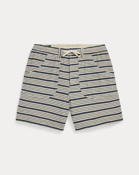 Indigo Striped Jersey Short Cream Multi