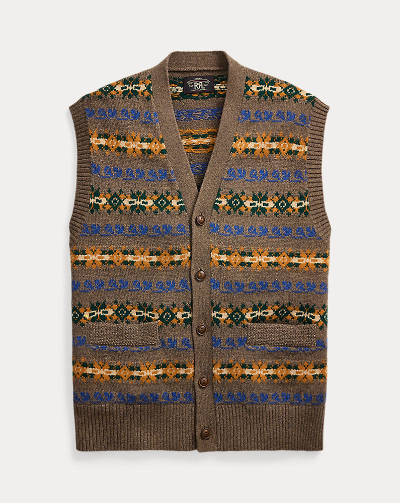 Fair Isle Wool-Blend Sleeveless Jumper Tan Multi