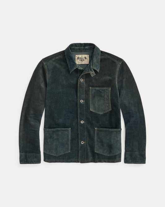 Indigo Roughout Suede Jacket Vintage Indigo