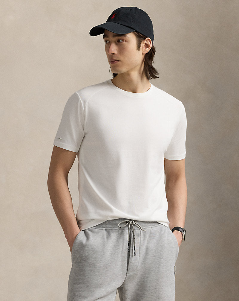 Performance Cotton-Blend Jersey T-Shirt Ceramic White