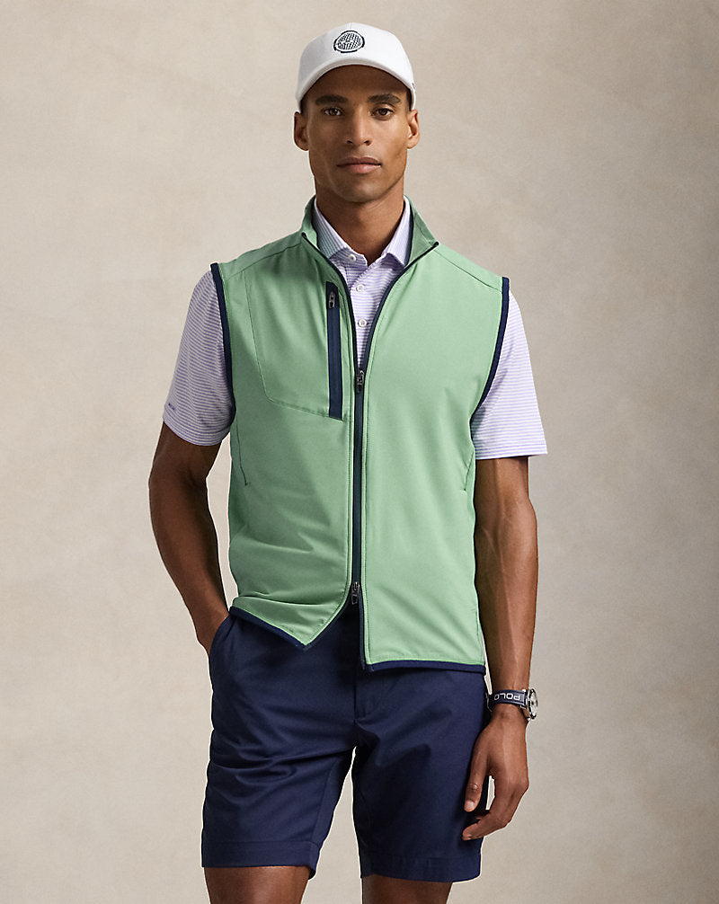 Hybrid Mockneck Gilet Faded Mint