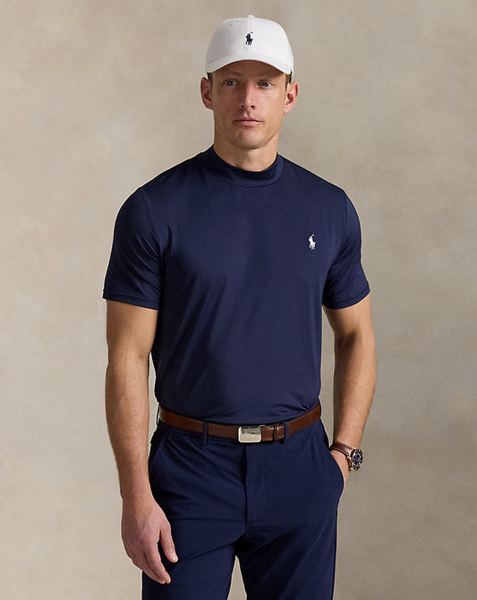 Tailored Fit Performance Mockneck Refined Navy