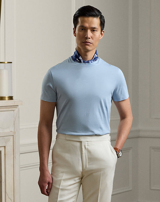 Lisle Crewneck T-Shirt Chambray Blue
