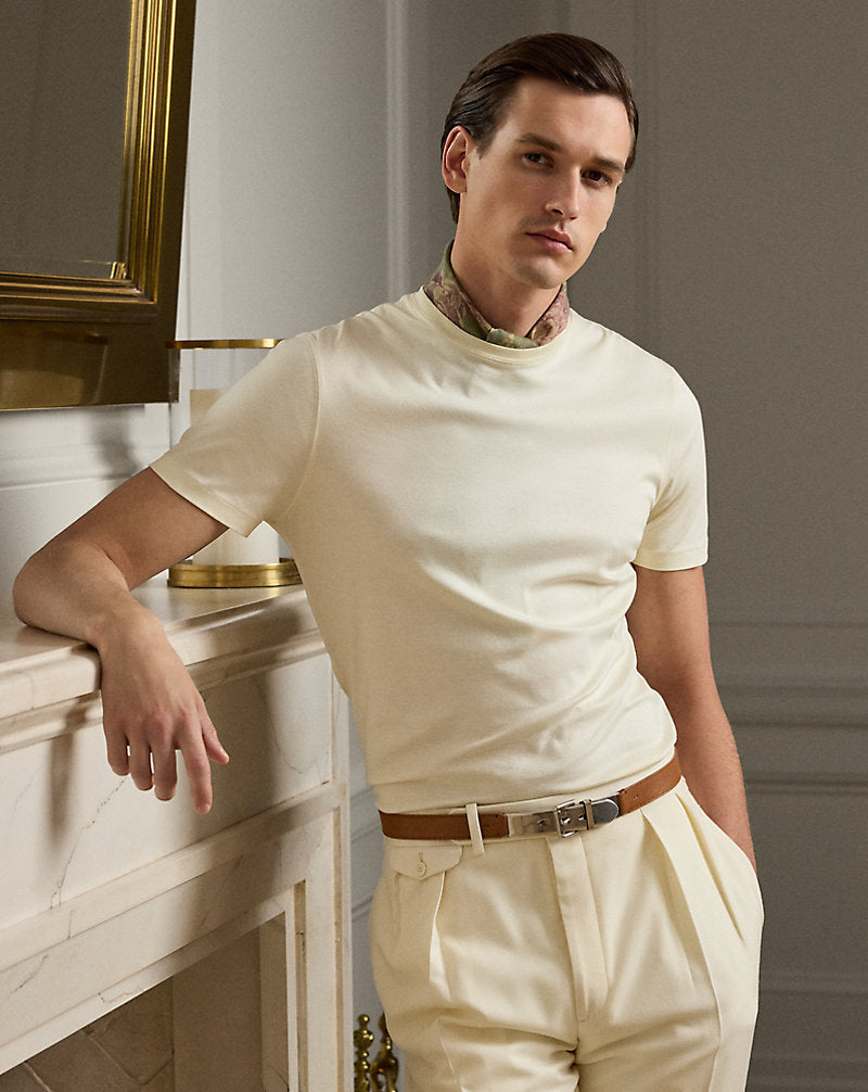 Interlock Crewneck T-Shirt Classic Cream