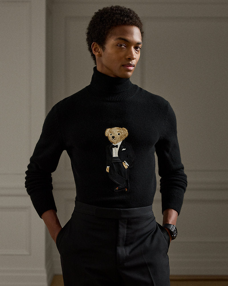 Polo Bear Cashmere Rollneck Jumper Classic Black