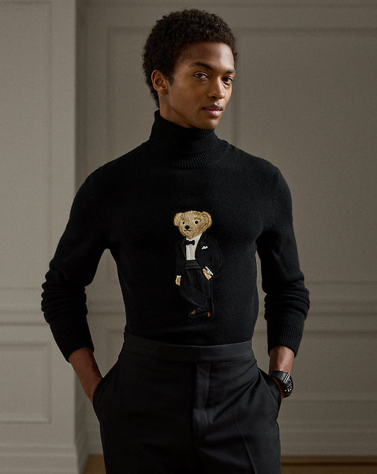 Polo Bear Cashmere Rollneck Jumper Classic Black