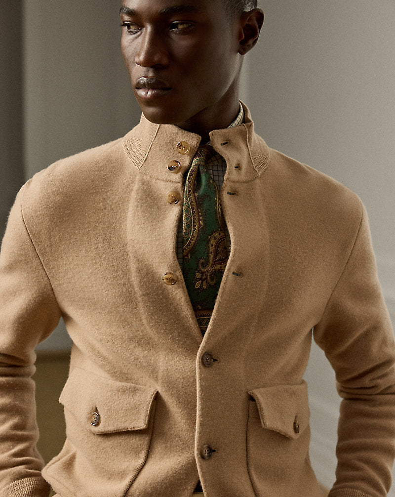 Wool-Cashmere Cardigan Classic Camel