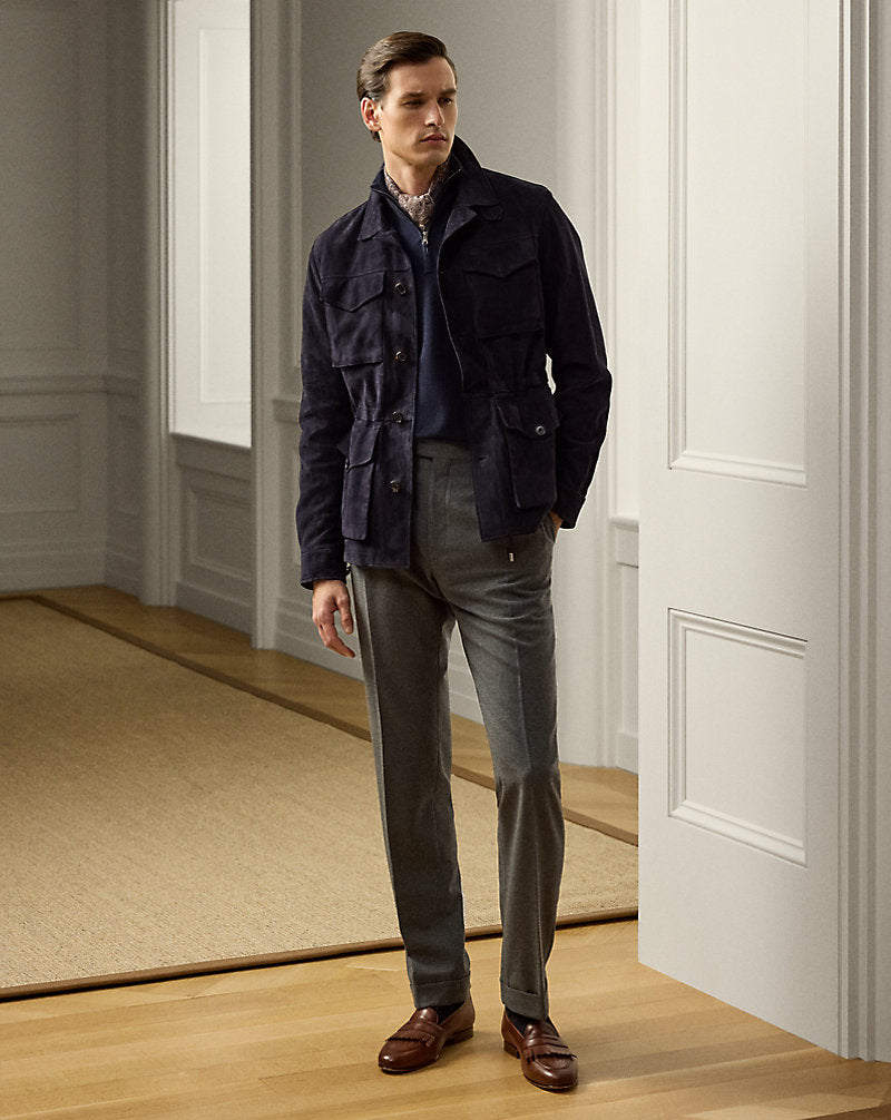 Crawford Suede Field Jacket Classic Chairman Navy