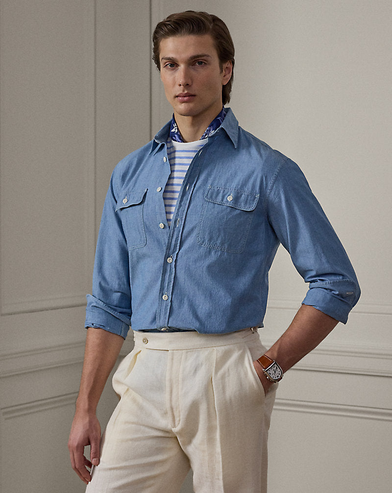Washed Chambray Shirt Medium Bermuda Wash