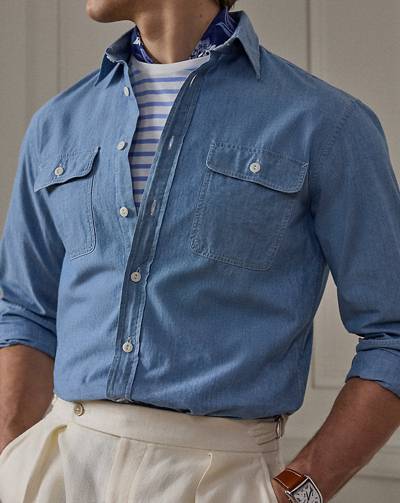 Washed Chambray Shirt Medium Bermuda Wash