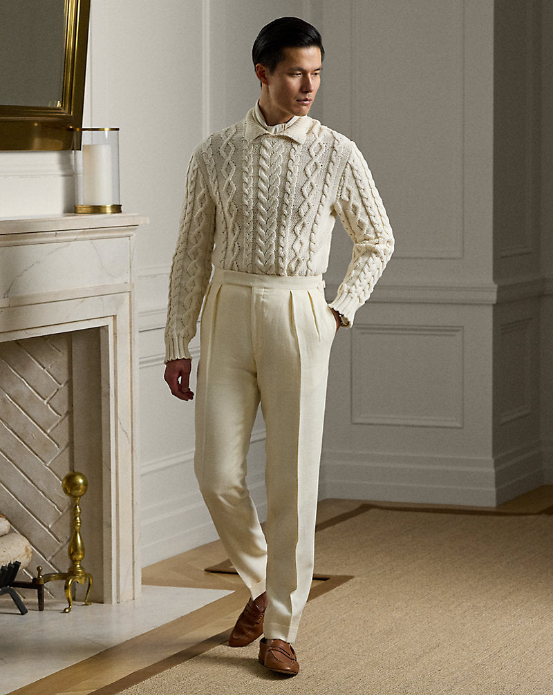Cable-Knit Cotton-Blend Jumper Classic Cream