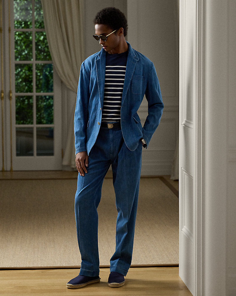 Glenn Hand-Tailored Denim Trouser Shore Indigo