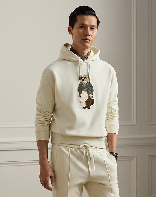 Polo Bear Fleece Hoodie Classic Cream