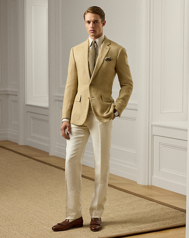 Micro-Tattersall Shirt Tan/White