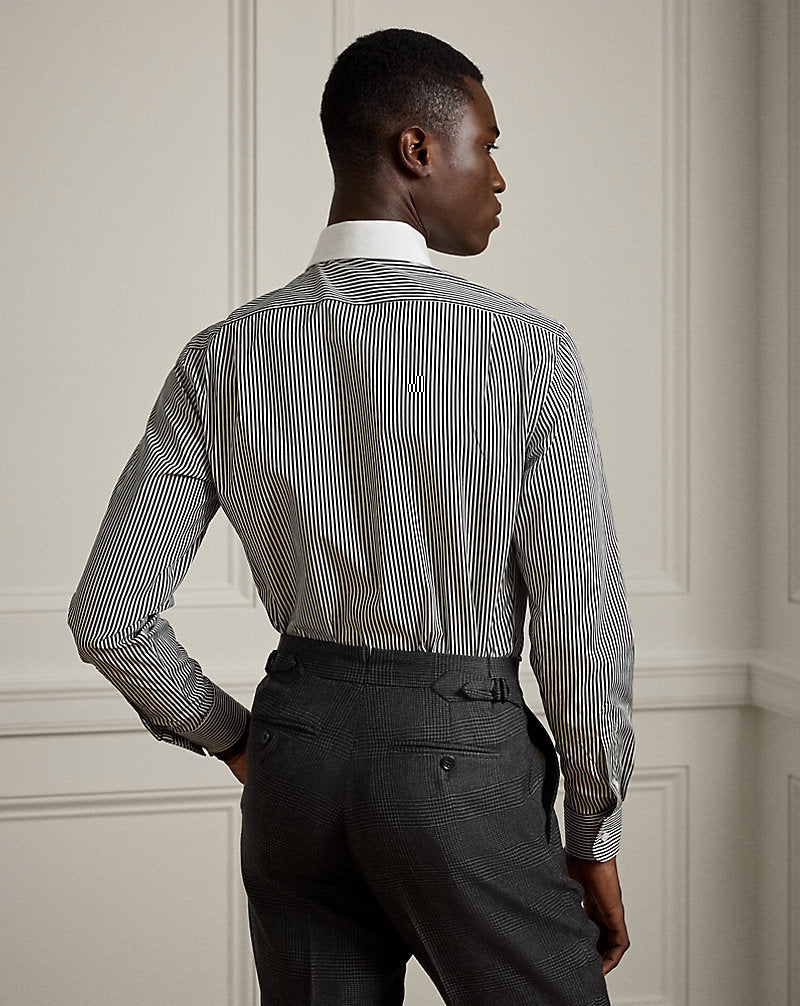 Bengal-Stripe Poplin Shirt Black/White