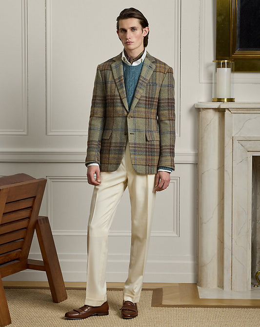 Gregory Hand-Tailored Wool Trouser Cream