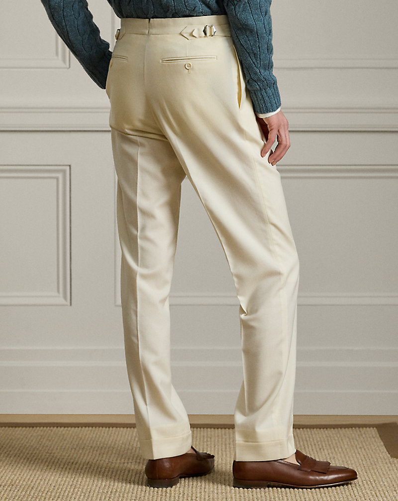 Gregory Hand-Tailored Wool Trouser Cream
