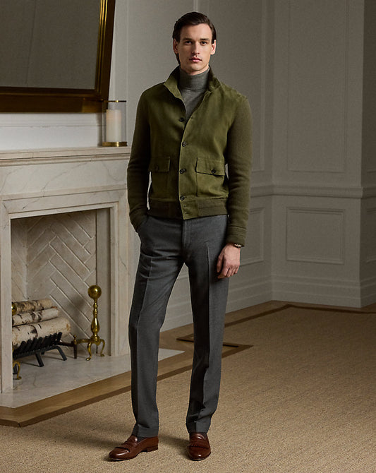 Gregory Hand-Tailored Flannel Trouser Medium Grey Heather