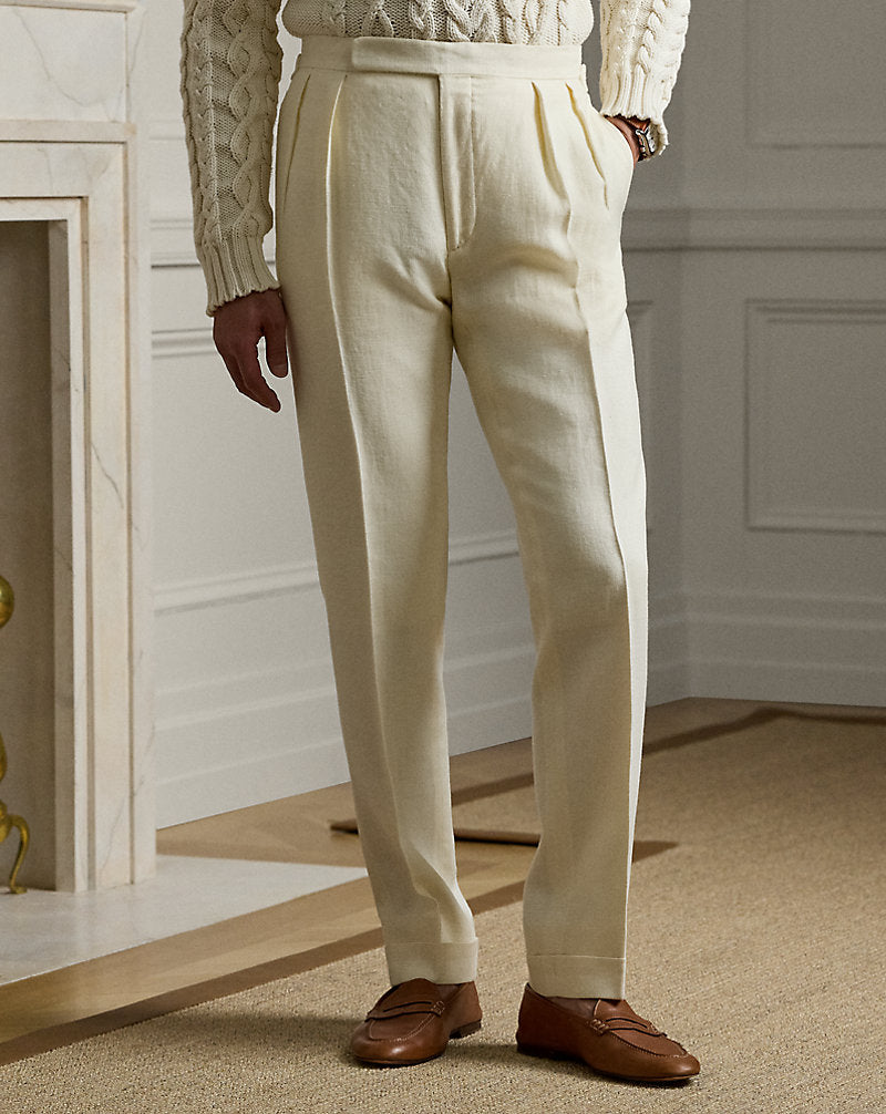 Gregory Hand-Tailored Suit Trouser Classic Cream
