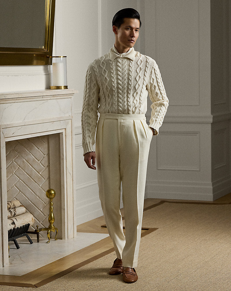 Gregory Hand-Tailored Suit Trouser Classic Cream