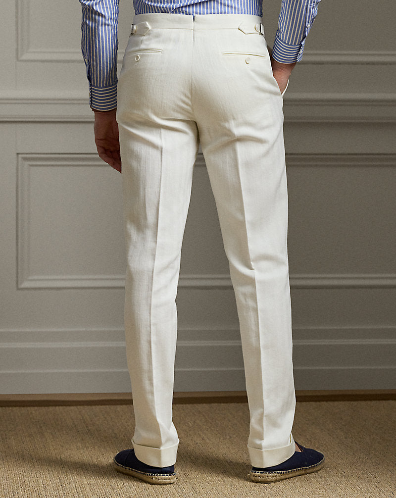 Gregory Hand-Tailored Suit Trouser Lux Cream