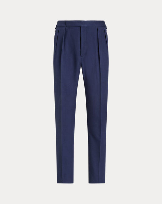 Gregory Hand-Tailored Silk Suit Trouser Navy